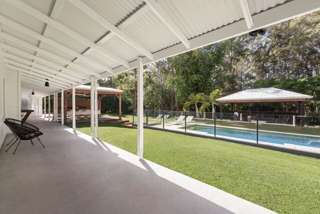 Covered alfresco entertaining area