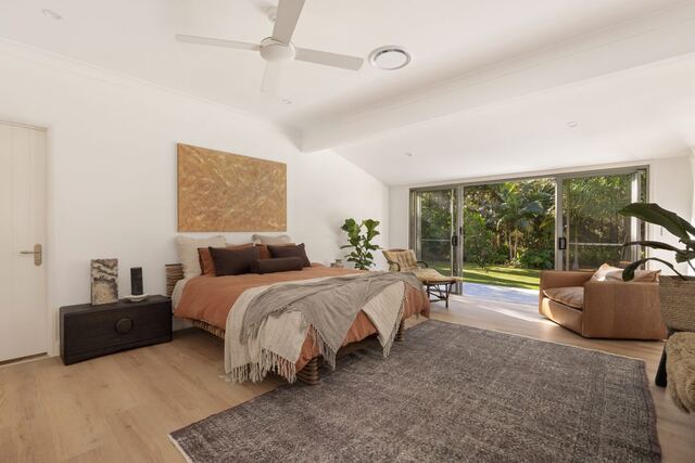 Primary suite opening to the garden