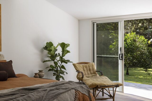 Primary suite with bushland outlook